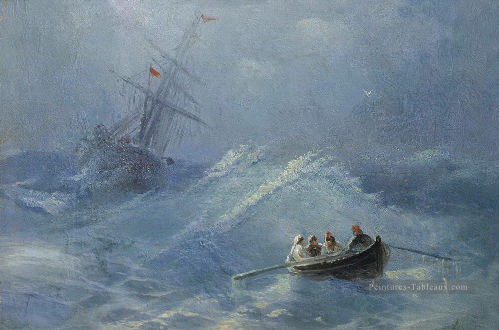 Ivan Aivazovsky l’épave dans une mer agitée Vagues de l’océan Peintures à l'huile